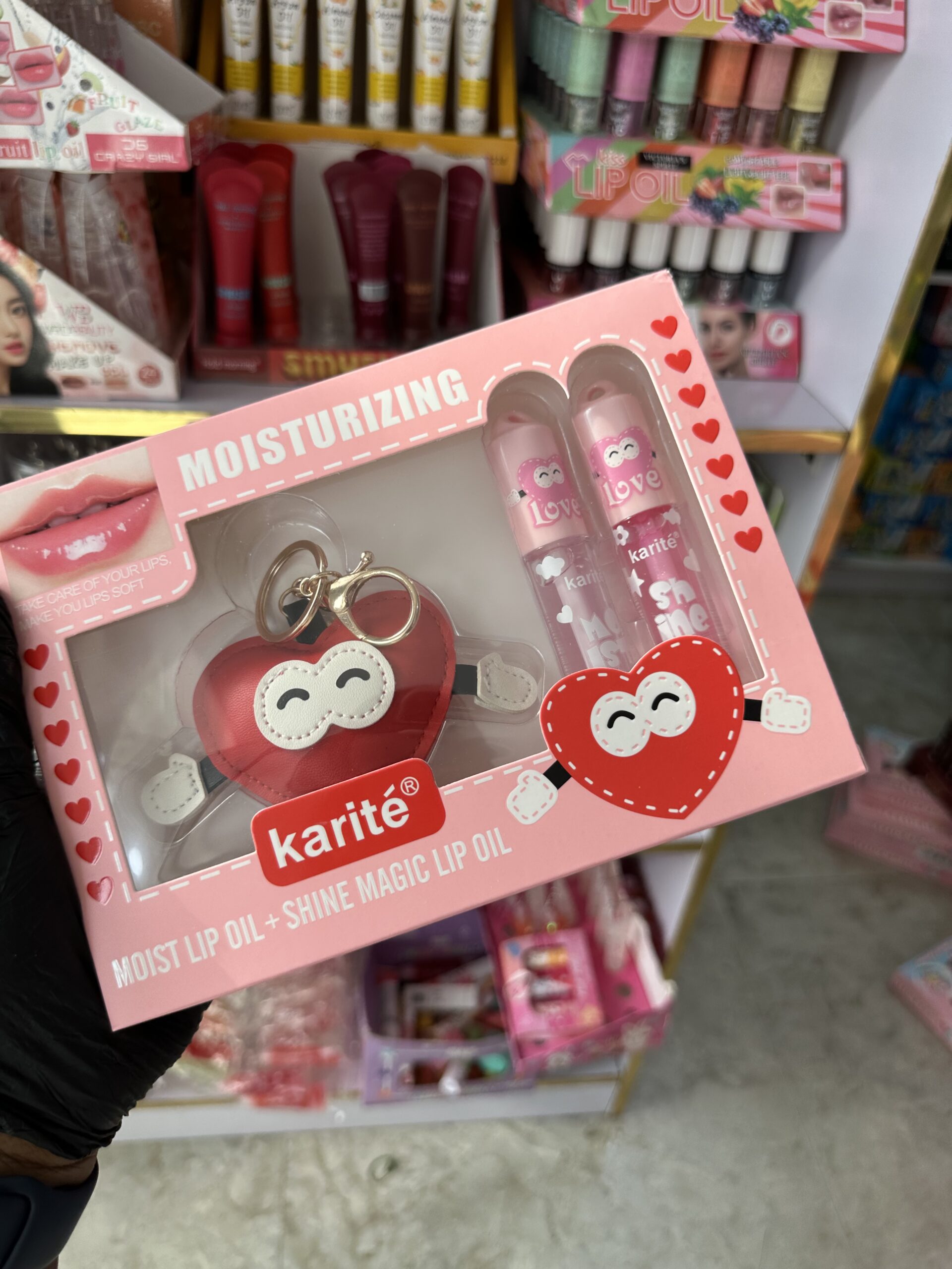 Karite 2in1 lip gloss plus key holder